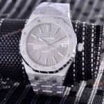 Replica Audemars Piguet Royal Oak Silver Face SS Frosted Watch 41 MM